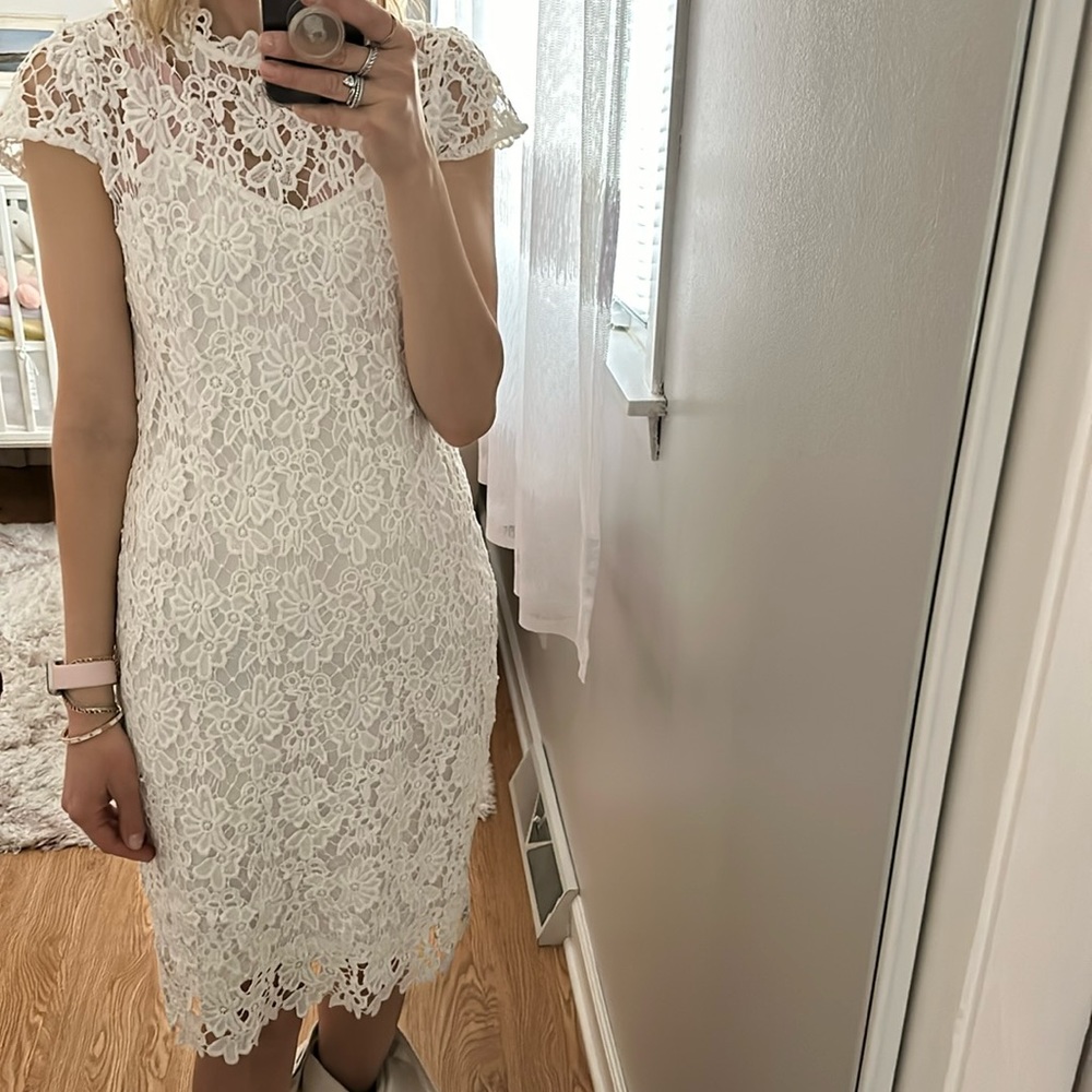 White lace dress